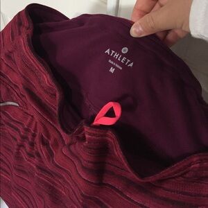 ATHLETA plum and burgundy workout skort with short